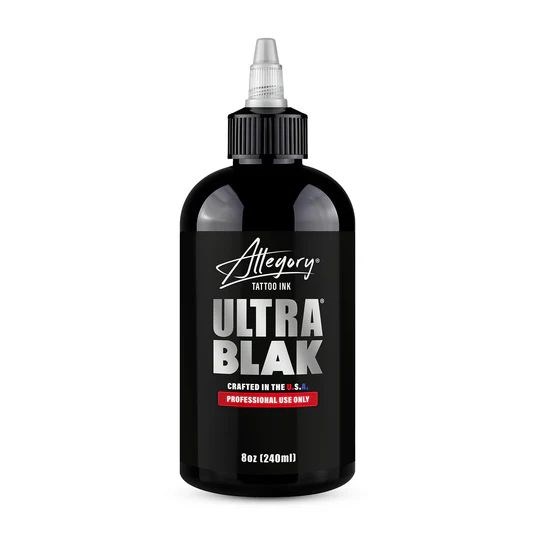 Allegory ULTRA BLAK - черная краска для татуировки (8oz) alultblk8oz