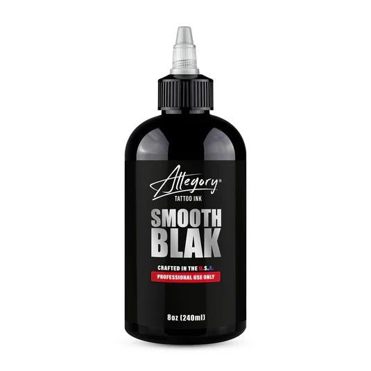 Allegory SMOOTH BLAK - черная краска для татуировки (8oz) alsmblk8oz