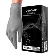 Перчатки BENOVY Nitrile MultiColor - Серые